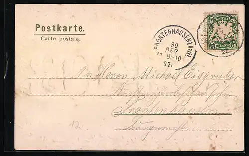 AK Glückliches 1903, Magariten und Kleeblätter