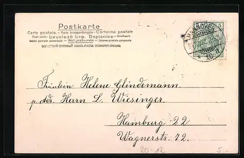 AK Neujahrsgruss, Jahreszahl 1903 aus Gold