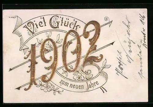 AK Jahreszahl 1902, Viel Glück zum neuen Jahre