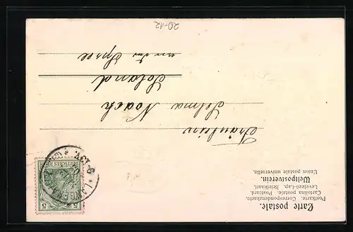 AK Jahreszahl 1904 aus Kleeblättern