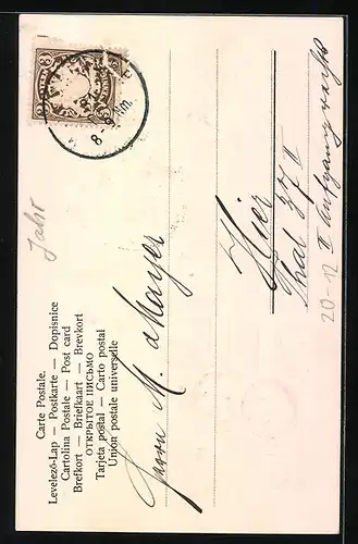 AK Jahreszahl 1903 mit Urkunde und Siegel