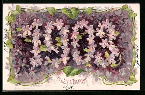 AK Jahreszahl 1903 aus Veilchen, Prosit Neujahr