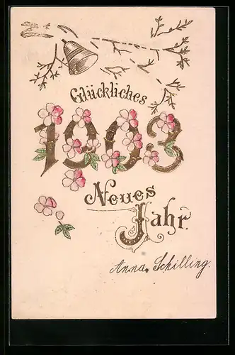 AK Jahreszahl 1903, Läutende Glocke