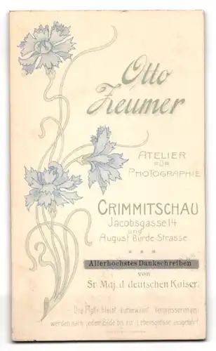 Fotografie Otto Zeumer, Crimmitschau, Jacobsgasse 14, August Bürde-Strasse, Junge Dame in modischer Kleidung