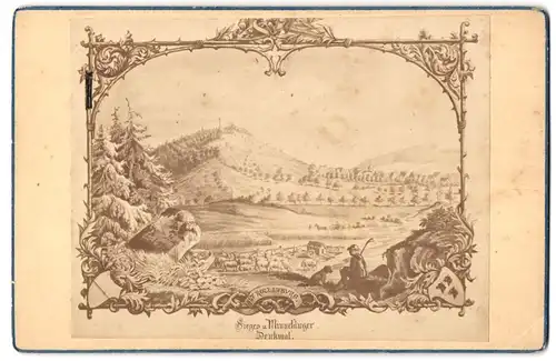 Fotografie unbekannter Fotograf, Ansicht Rottenburg am Neackar, Blick nach dem Sieges und Minnesänger Denkmal, Schäfer