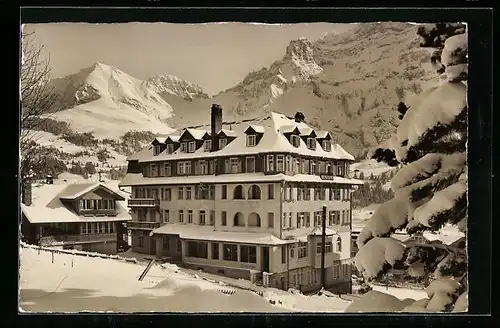 AK Adelboden, Hotel Beau-Site im Schnee