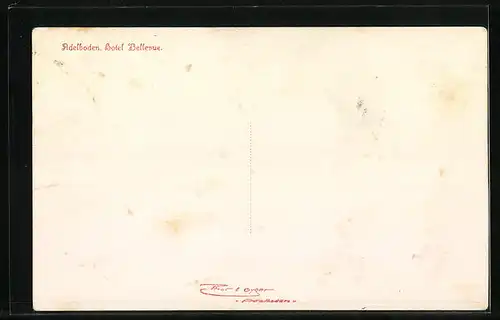 AK Adelboden, Hotel Bellevue im Schnee