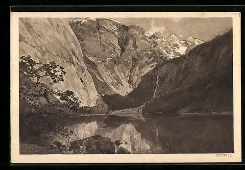 Künstler-AK Edward Harrison Compton: Obersee, Panorama mit Bergen