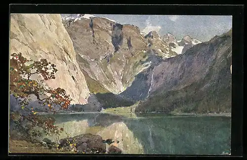 Künstler-AK Edward Harrison Compton: Obersee und Berge