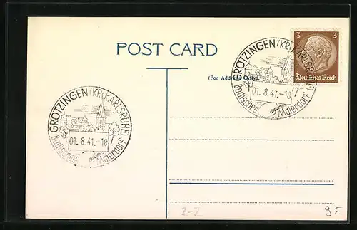 AK Süd-Australien, Briefmarken und Wappen mit Krone