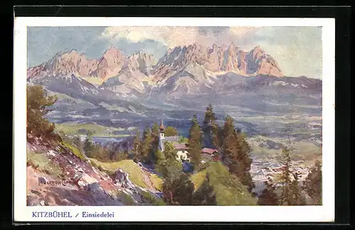 Künstler-AK Edward Harrison Compton: Kitzbühel, Einsiedelei