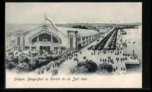 AK Zürich, Eidgenössisches Schützenfest 1905, Festhalle