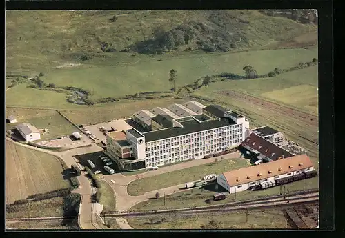 AK Wassertrüdingen, Schwarzkopf-Werk aus der Vogelschau