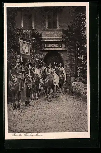 AK Hohenlimburg, Herolde Fanfarenbläser, 700 Jahrfeier von Schloss und Stadt 1930