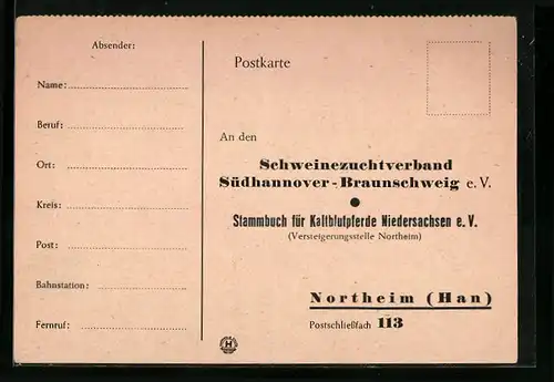 AK Northeim (Han), Schweinezuchtverband Südhannover-Braunschweig e.V.