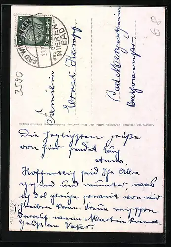 AK Bad Wildungen, Brunnenallee, Fliegeraufnahme