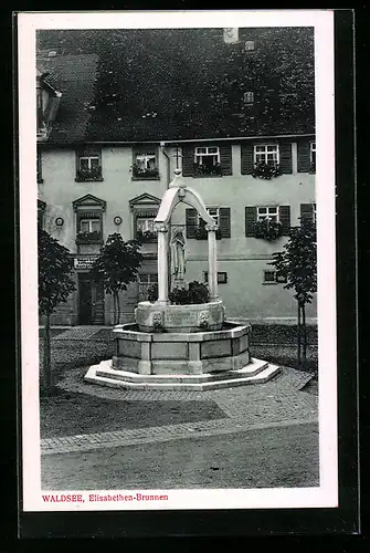 AK Waldsee, Blick zum Elisabethen-Brunnen