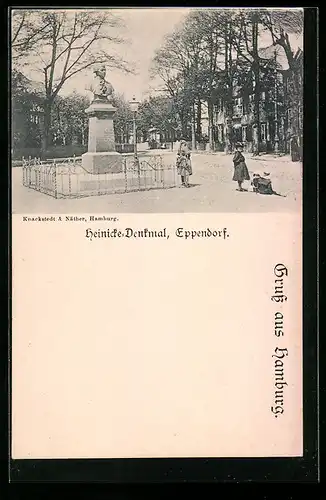 AK Hamburg-Eppendorf, Heinicke-Denkmal