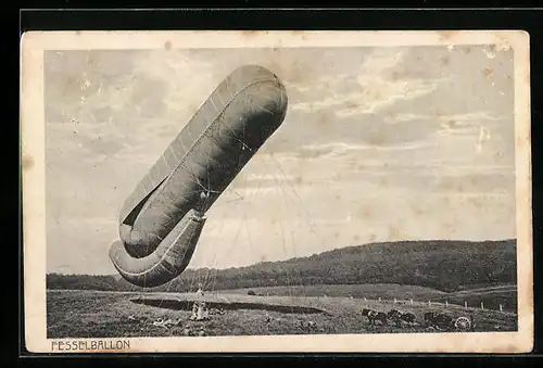 AK Startender Fesselballon, Pferdegespann