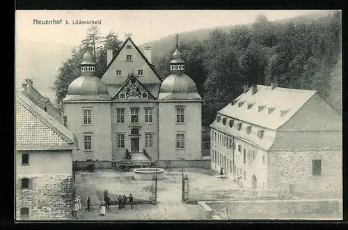 AK Lüdenscheid, Schloss Neuenhof aus der Vogelschau