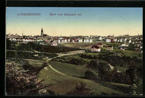 AK Lüdenscheid, Blick vom Stadtpark aus