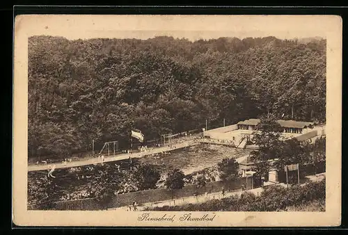 AK Remscheid, Strandbad aus der Vogelschau