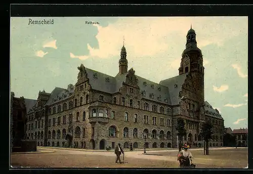 AK Remscheid, Blick zum Rathaus