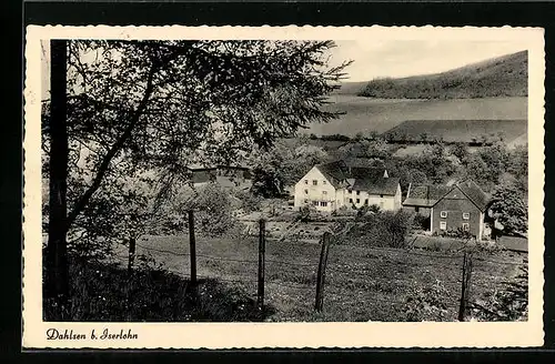 AK Dahlsen b. Iserlohn, Ortspartie aus der Vogelschau, Pension Wilh. Rotthaus