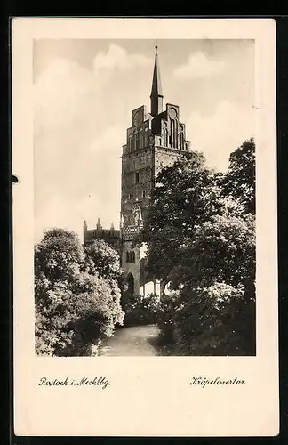 AK Rostock i. Mecklbg., Blick auf Kröpelinertor