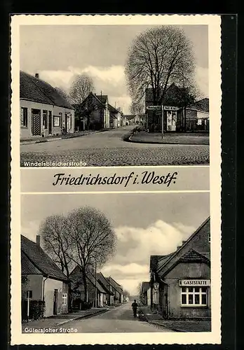AK Friedrichsdorf i. Westf., Windelsbleicherstrasse, Gütersloher Strasse