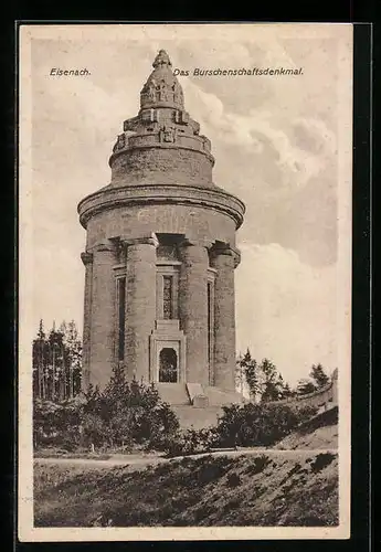 AK Eisenach, Blick auf Burschenschaftsdenkmal