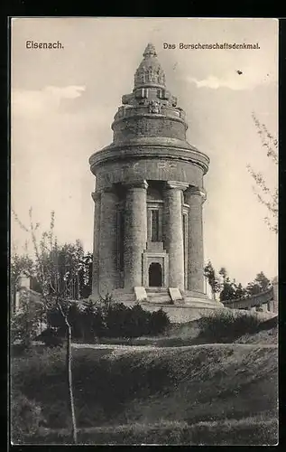 AK Eisenach, Blick auf Burschenschaftsdenkmal