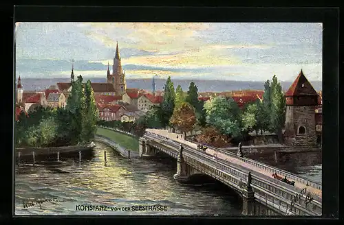 Künstler-AK Raphael Tuck & Sons Nr. 685 B: Konstanz, Teilansicht von der Seestrasse