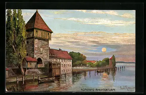 Künstler-AK Raphael Tuck & Sons Nr. 685 B: Konstanz a.B., Partie am Rheintorturm