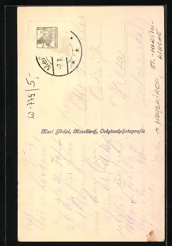 AK Messkirch, Teilansicht der St.-Martin-Kirche