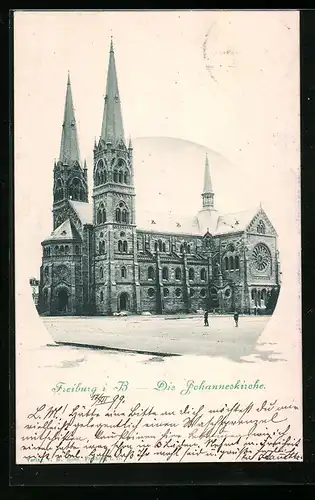 AK Freiburg i. B., Gesamtansicht der Johanneskirche