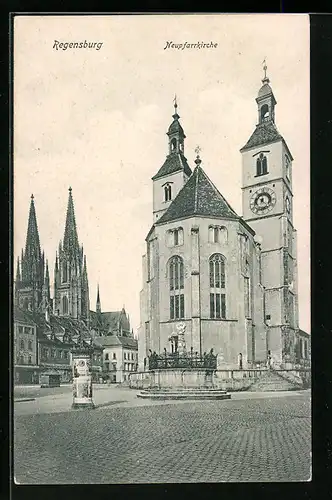 AK Regensburg, Strassenpartie bei Neupfarrkirche