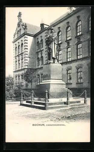 AK Bochum, Blick auf Bismarckdenkmal