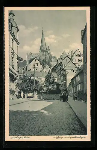 AK Marburg a. Lahn, Aufgang zur Augustinertreppe