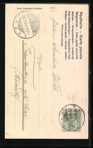 AK Lindenfels i. O., Partie in der Burgstrasse