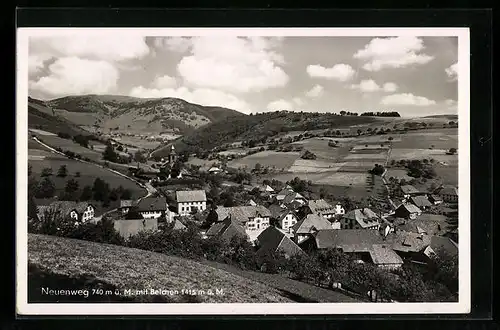 AK Neuenweg, Ortsansicht mit Belchen