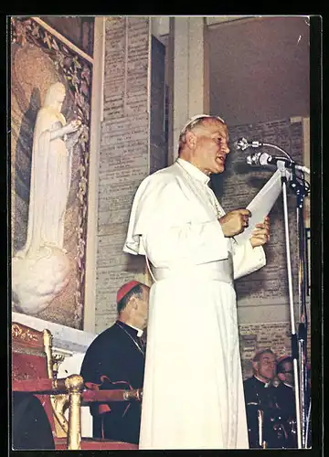 AK Papst Johannes Paul II. im weissen Ornat