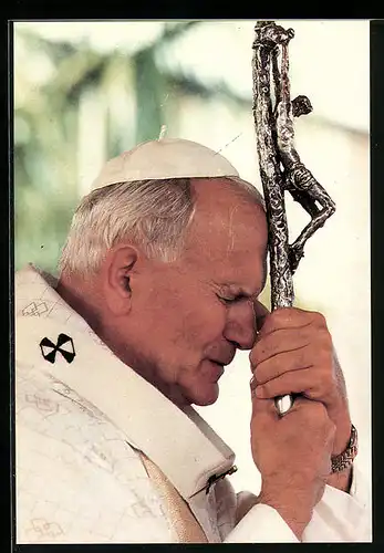 AK Papst Johannes Paul II. betet