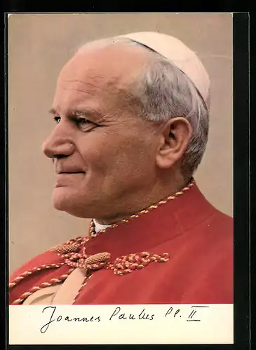 AK Papst Johannes Paul II. im Seitenprofil