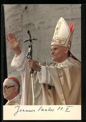 AK Papst Johannes Paul II. segnet die Gläubigen