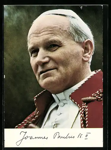 AK Papst Johannes Paul II. im Halbprofil