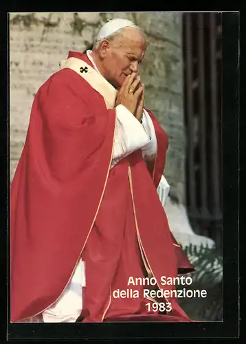 AK Papst Johannes Paul II. beim Gebet