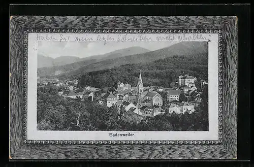 AK Badenweiler, Ortsansicht mit Kirche