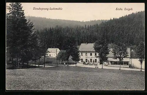 AK Hirschsprung /sächs. Erzgeb., Blick auf Gasthof Lademühle