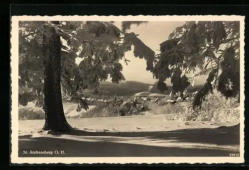 AK St. Andreasberg, Ortsansicht im Winter